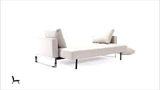 Cassius Quilt Fabric Sofa Bed w/Chrome Legs by Innovation Living Furniture