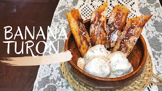 Banana Turon Served With Ice Cream | Filipino Snack Food And Dessert 🍌