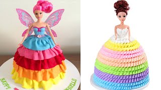 Creative Rainbow Barbie Cake Decorating Ideas | Beautiful Cake Design Tutorials | Doll Cake #13