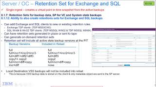 IBM Spectrum Protect Operations Center 8.1.12 – Exchange and SQl Retention Sets – Demo