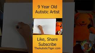 9yo Autistic Savant Draws UPSIDE DOWN - Mickey and Minnie Mouse | Disney #shorts