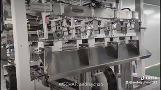 Automatic medical IV infusion connecting tube coiling final PE bag sealing packaging machine line