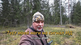 Тест ноги на сигнал металодетектора