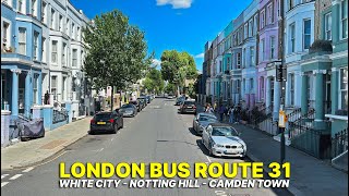 London on the Move: London Bus Ride Route 31 from White City Station to Bustling Camden 🚌