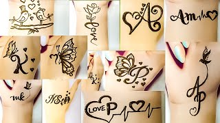 My Recent Top 30 Letter Mehndi tattoo Design ❤ | Mehndi design photos | Mehndi design images