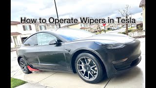 Tesla Model 3 Review: How to operate wipers in a Tesla #tesla #review #carreview #indian #usa