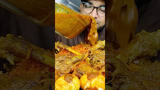 Mutton leg and fried rice eating Asmr #shorts