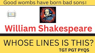 Important lines asked in previous years from William Shakespeare