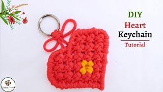 Macrame Heart Keychain Tutorial