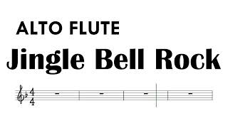 Jingle Bell Rock ALTO FLUTE Sheet Music Backing Track Partitura