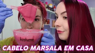 CABELO MARSALA EM CASA COM KOSTUME KOLOR