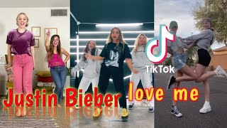 Justin Bieber love me tiktok compilation dance challenge  || love me tik tok dance trend