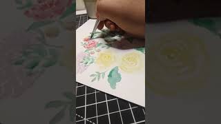 abstract flower watercolors beginner