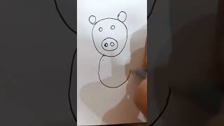 how to draw pig 🐷 | #shorts #youtubeshorts #funny #subscribe