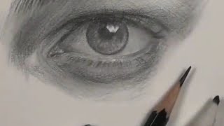 Charcoal professional eye drawing {•1)