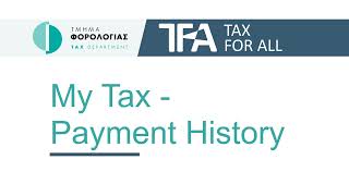 TFA - My Tax - Payment History