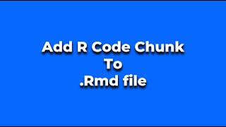 Add empty R code chunk to a markdown file.