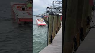 Cigarette racing x42 boat docking up for a beer #cigaretteboat #boating #florida