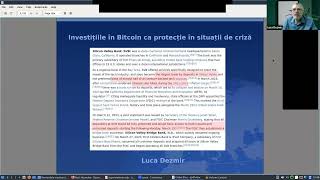 Investitiile in Bitcoin in situatiile de criza – Luca Dezmir