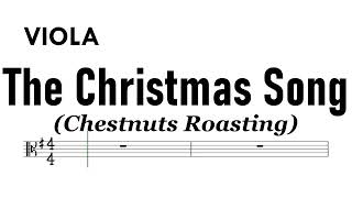 The Christmas Song Viola Sheet Music Backing Track Partitura Chestnuts Roasting