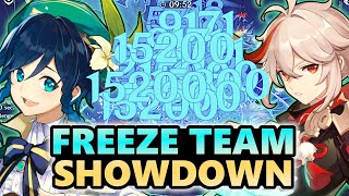 Sac Kazuha is better than Venti! Freeze team showdown!