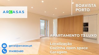 Apartamento T3 com pátio, varanda e garagem fechada na Boavista, Porto