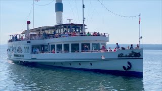 Ammersee: Mit dem Raddampfer von Breitbrunn nach  Stegen und zurück über den 7-Brückerl-Weg (in 4K)