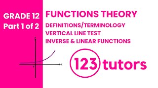 P1 || Grade 12 Functions Theory Part 1 with 123tutors