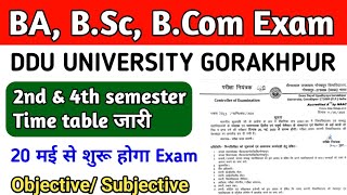 ddu 4th semester exam date 2023 | ddu 2nd semester exam date 2023 | ddu time table 2023 | exam date