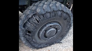 53" Flat Tire on 7 Ton Oshkosh MTVR