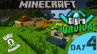 BiGi's Survival! Day #4 l Nether Portal και φάρμες!