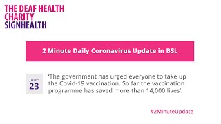 Coronavirus update - 23rd June 2021