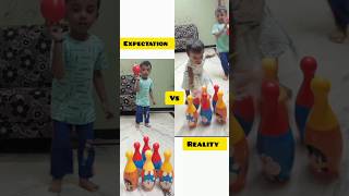 Playtime | Expectations vs Reality | Hilarious Moments! Bowling game #baby #playtime #funtime #cute