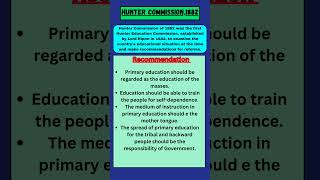 Hunter Commission 1882 #gk #educational history #eduction under colonial period