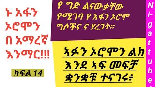 ኣፋን ኦሮሞን በ አማረኛ እንማር #learn_afaan_oromo_in_amharic @nigat_tube  Part_15 #oromic_music