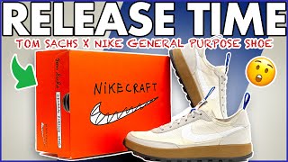 DROP RELEASE TIME CONFIRM!? Tom Sachs Nike General Purpose Shoe Release Date and Time #shorts