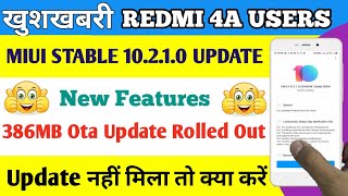 Redmi 4A Miui 10.2.1.0 Stable Update Released | New Features & Changes | Manually Download link