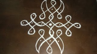 7x1 dots old rangoli || melikala muggulu || simple rangoli