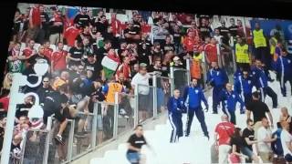 UEFA Euro 2016 | Hungarian fans vs. Stewards 18/06/2016 {Hungary vs. Iceland}