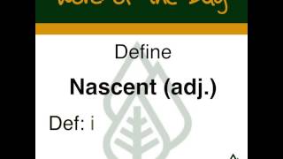 Academic Word of the Day: Nascent