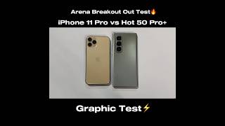 iPhone 11 Pro vs Infinix Hot 50 Pro Plus  - Arena BreakOut Start and Graphics Test🔥