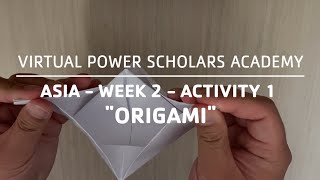 Asia - Week 2 - Activity 1 - Origami