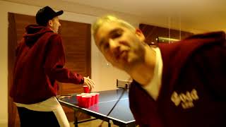 WE TAKE ON MINIMINTER AND DANNY (FROM RACKARACKA) IN A HUGE PONG MATCH!