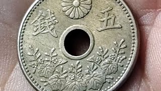 Century old Japan 5 Sen and other foreign coin shop pickups