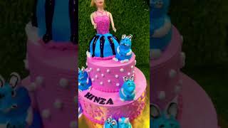 Princess cake design #decoration #cake #ytshorts #status #making #princesscake #dollcake