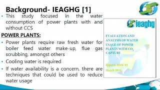 25th June 2020 Reducing water usage in power plants with CCS