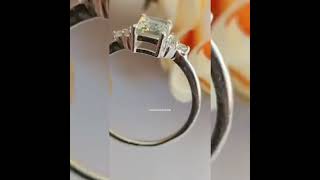 18k Gold Ring-Emerald Cut Labgrown Ring Birthstone Solid Ring-Fancy Ring......