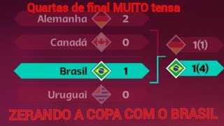 zerando a copa com o Brasil jogo muito tenso contra a Alemanha