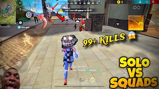 Free fire solo vs squad 👹 | Free fire solo vs squad gameplay 🔥 | Free fire solo vs squad king ☠️ ||