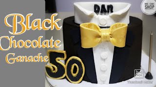 Fondant Look Black Chocolate Ganache Tutorial